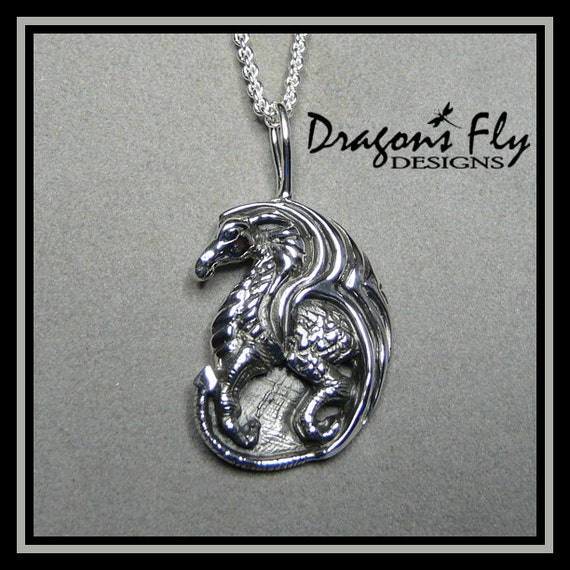 Sterling Silver Dragon-Flying Pendant Sterling Silver Dragon-Flying Pendant