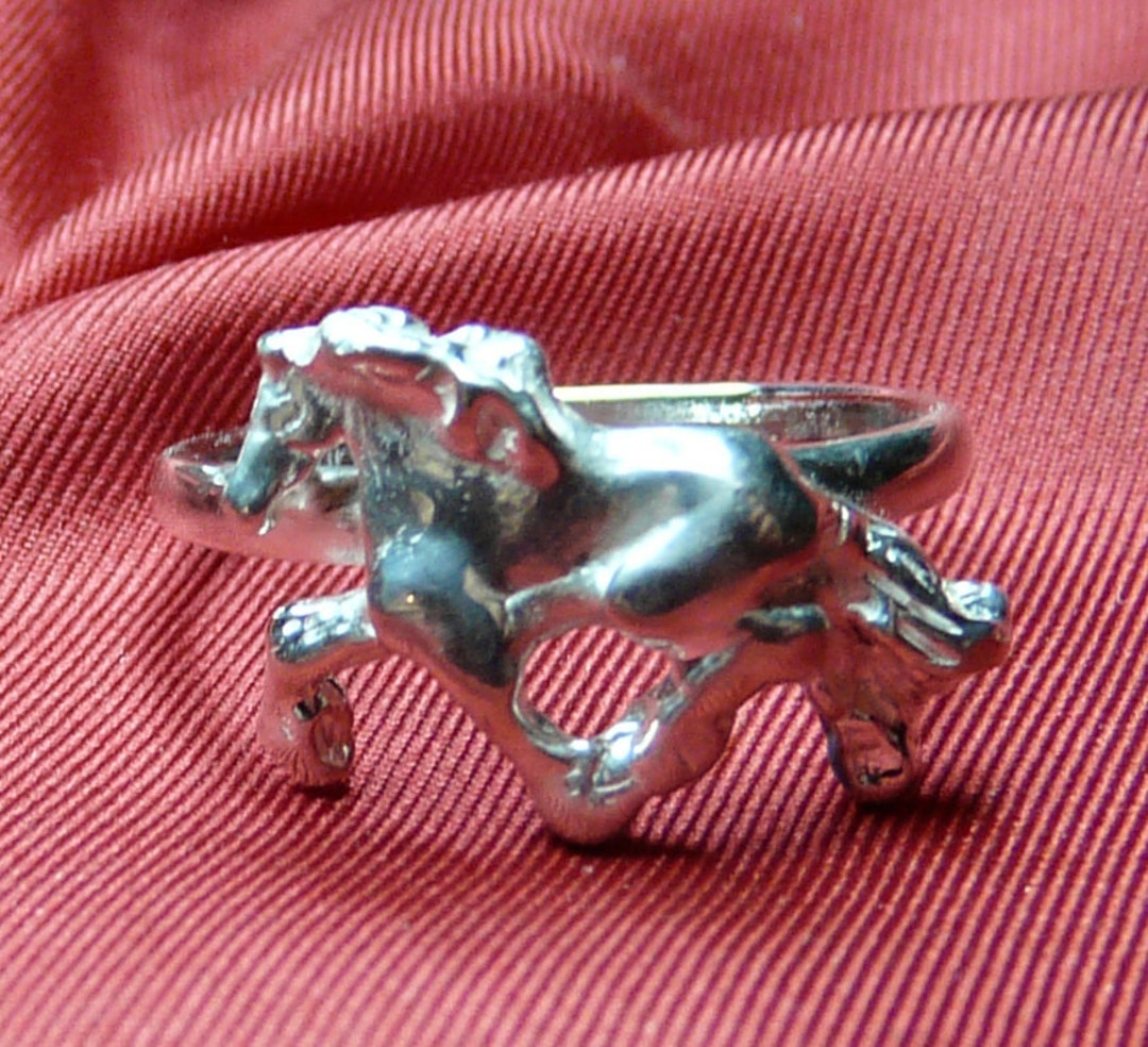 Horse Ring Stainless Steel Horse Ring Baroque Horse Ring Etsy