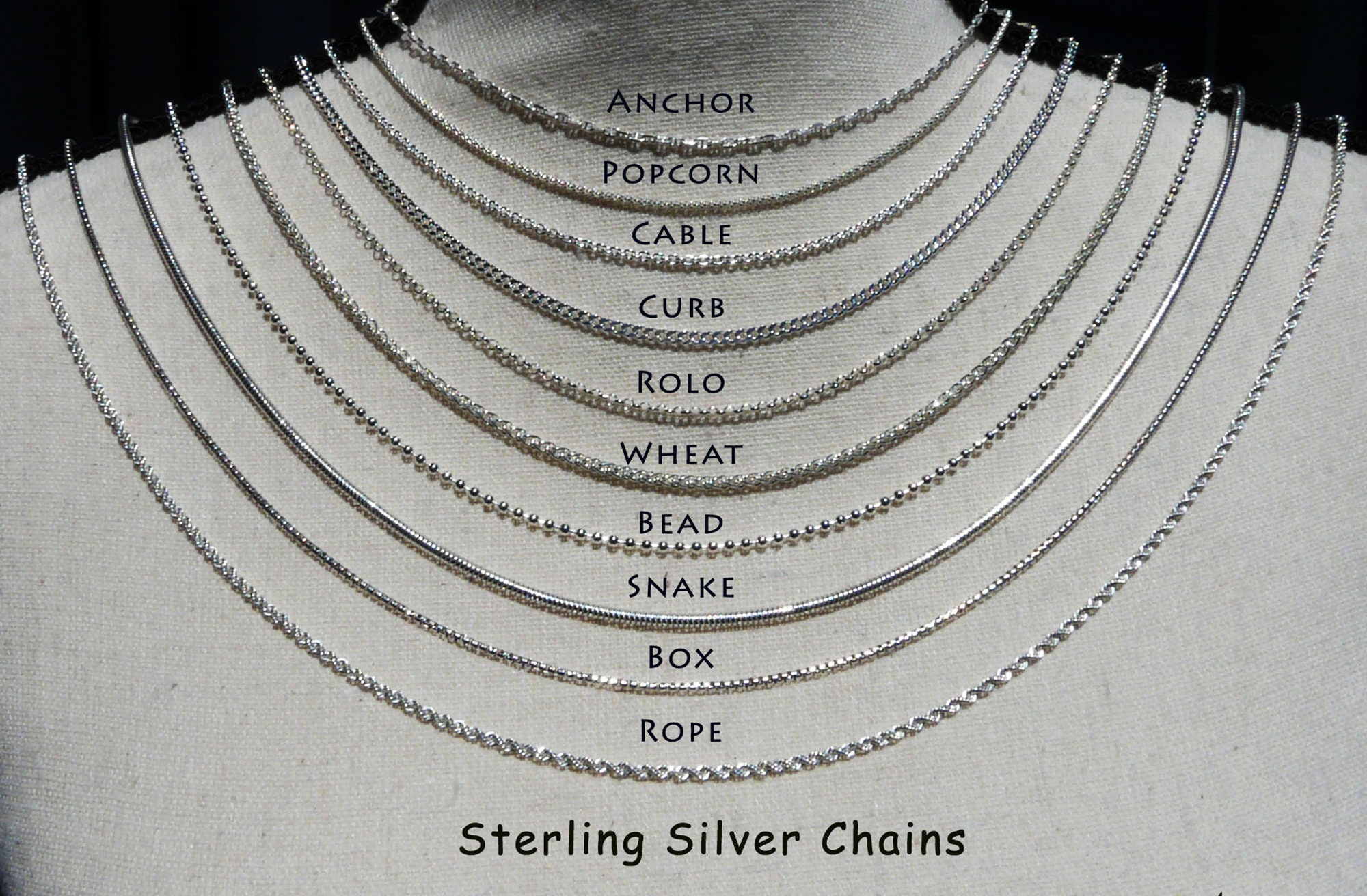 925 Sterling Silver Rhodium Finish Sparkle Cut Spiga Chain Necklace Jewelry Gifts for Women in Silver Choice of Lengths 16 18 20 24 and 1.3mm 1.5mm 2.2mm 