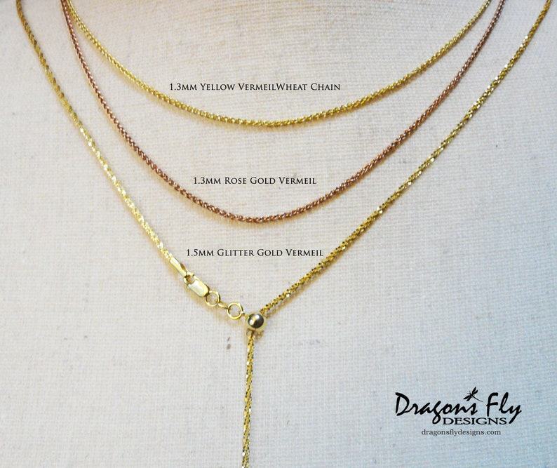 Sterling Silver Gold Vermeil Chain Necklace Great 4 Layered Etsy