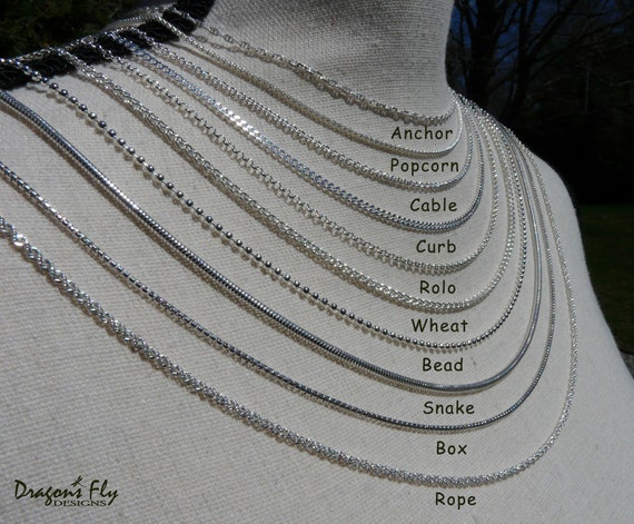 .925 Sterling Silver 1.8mm Popcorn Chain Necklace - Rhodium Finished