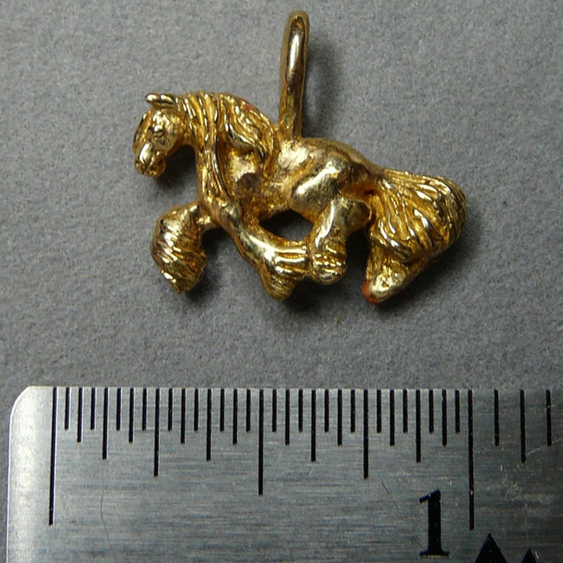 Sterling Silver Gypsy Horse Jewelry Charm Gypsy Cob Pendant Necklace 2-Sided Detailed 3-D Gypsy Vanner Jewelry bild 6