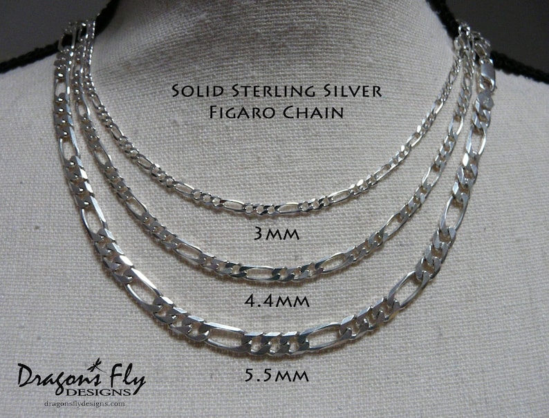 Sterling Silver Chain Thick Curb-figaro-cable-wheat-rope-ball-bead Mens ...