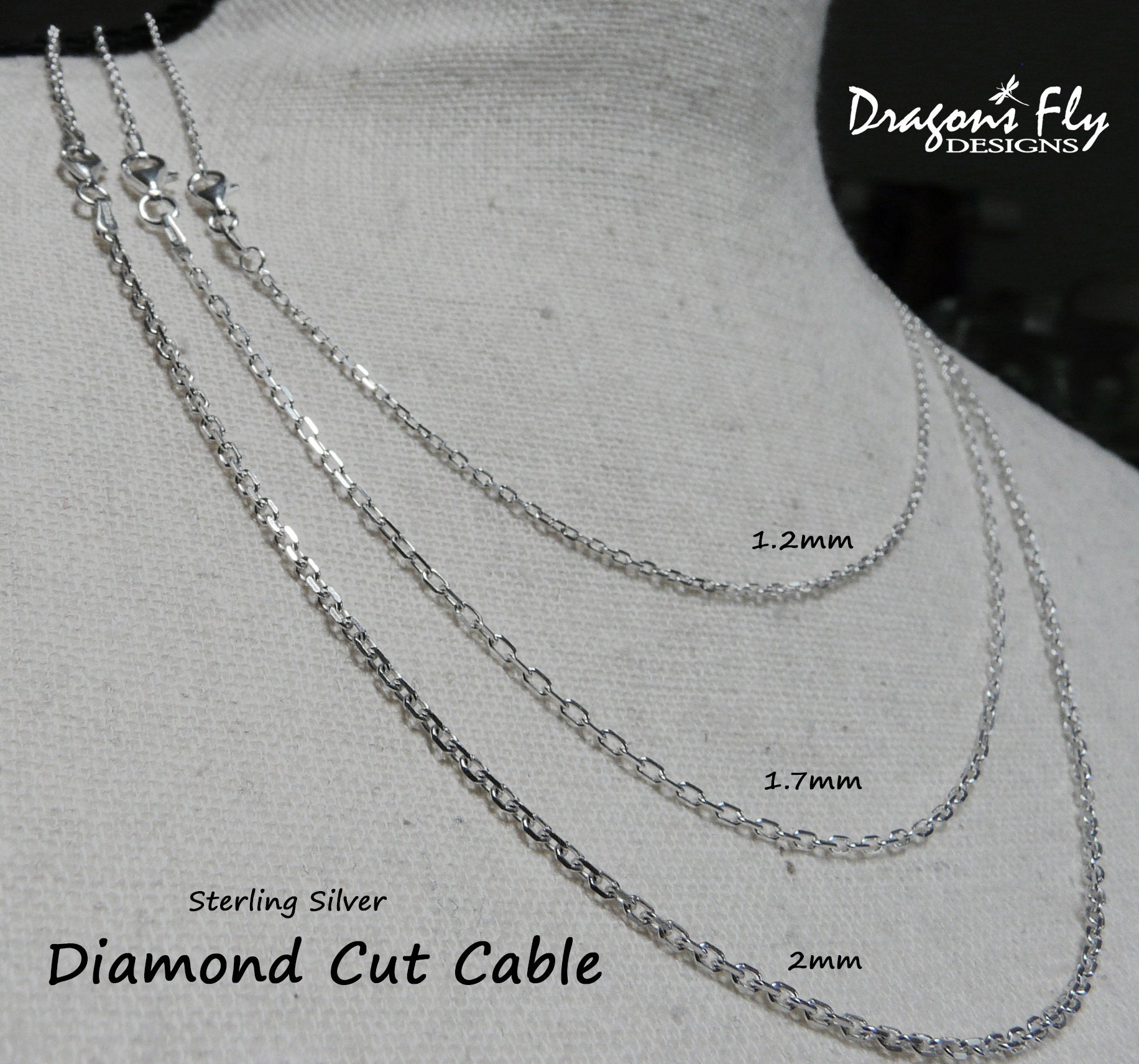 1 Ft Sterling Silver 4x5mm Continuous Curb Chain For Jewellery Making