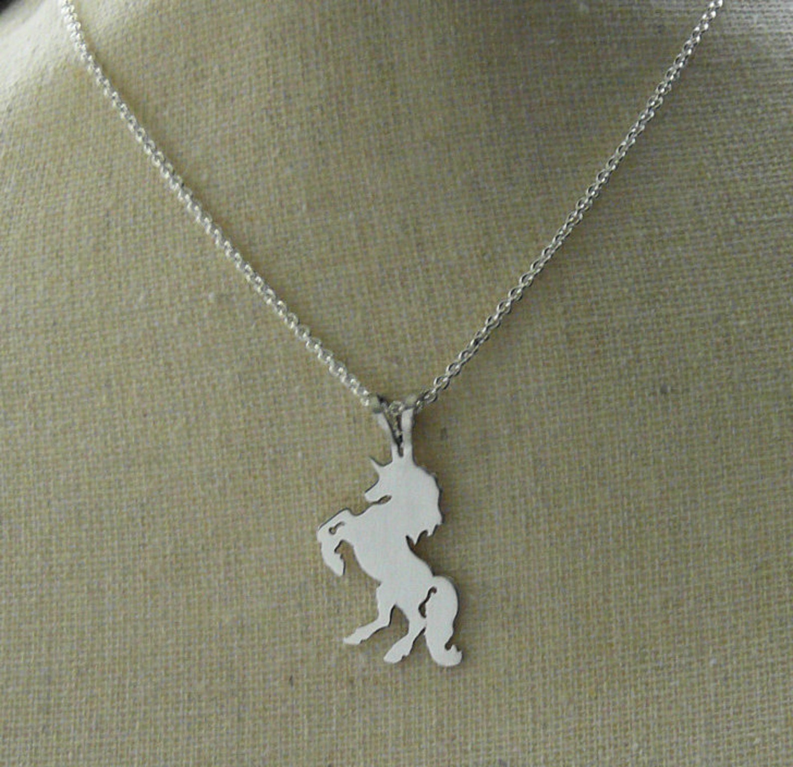 Sterling silver unicorn necklace Outlet