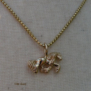 Sterling Silver Gypsy Horse Jewelry Charm Gypsy Cob Pendant Necklace 2-Sided Detailed 3-D Gypsy Vanner Jewelry bild 7