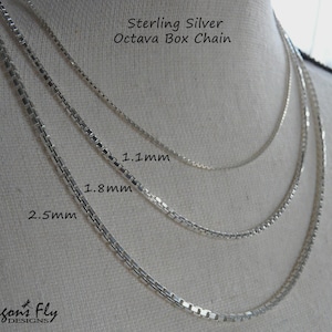 Sterling Silver Chain New Layering Silver Chains Curb-Cable-Wheat-Box-Snake-Rope-Ball-Bead-Rolo-Anchor-Popcorn 16" 18" 20" 22" 24"30" 36"Adj image 11