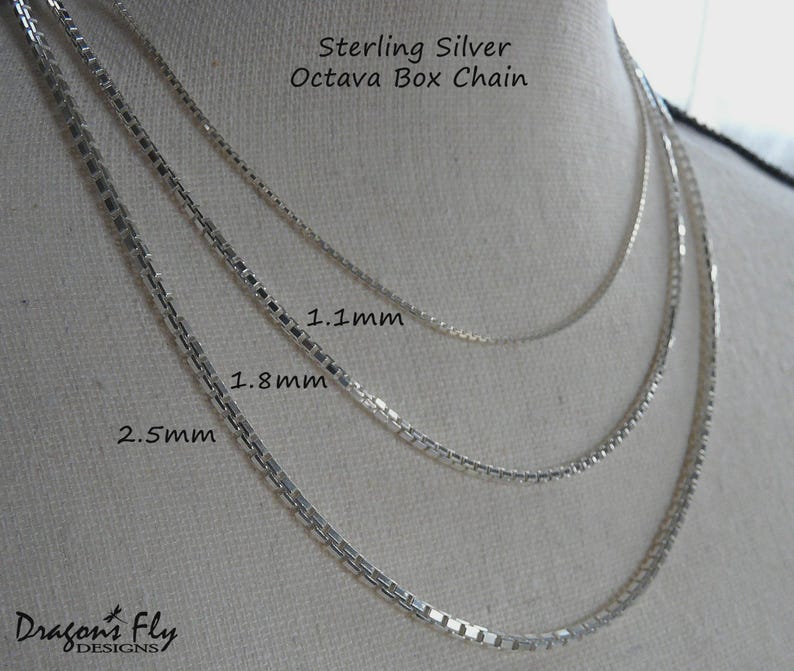 Sterling Silver Chain New Layering Silver Chains Curb-Cable-Wheat-Box-Snake-Rope-Ball-Bead-Rolo-Anchor-Popcorn 16" 18" 20" 22" 24"30" 36"Adj image 11