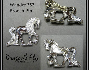 Friesian Horse Jewelry Stallion Brooch Pin Wander 352 Horse Pin Brooche Equine Baroque Horse Equestrian Jewelry Dragons Fly Designs