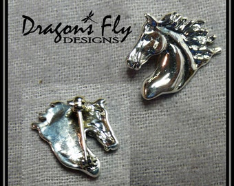 Horse Brooch - Horse head Brooch - pin Equestrian Jewelry Horse Jewelry Friesian Jewelry