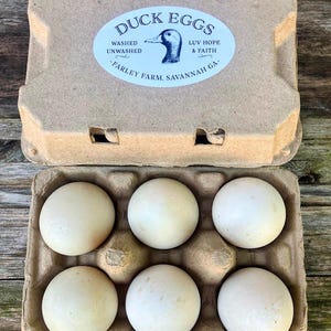 Half Dozen Organic Duck Eggs | FREE SHIP | Antibiotic Free | Unwashed Or Washed | Preservative Free | Ungraded