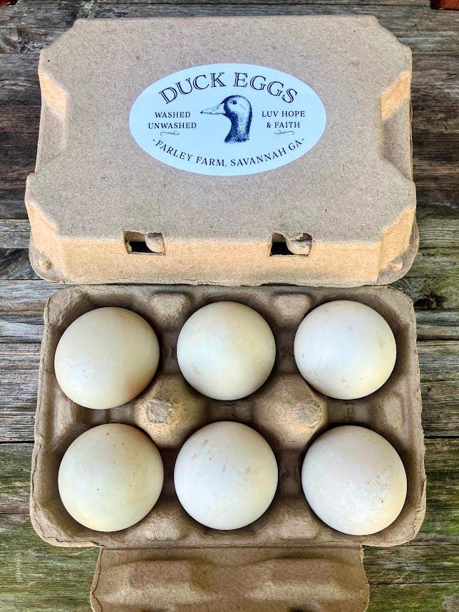 Half Dozen Organic Duck Eggs: Free-Range, Antibiotic-Free