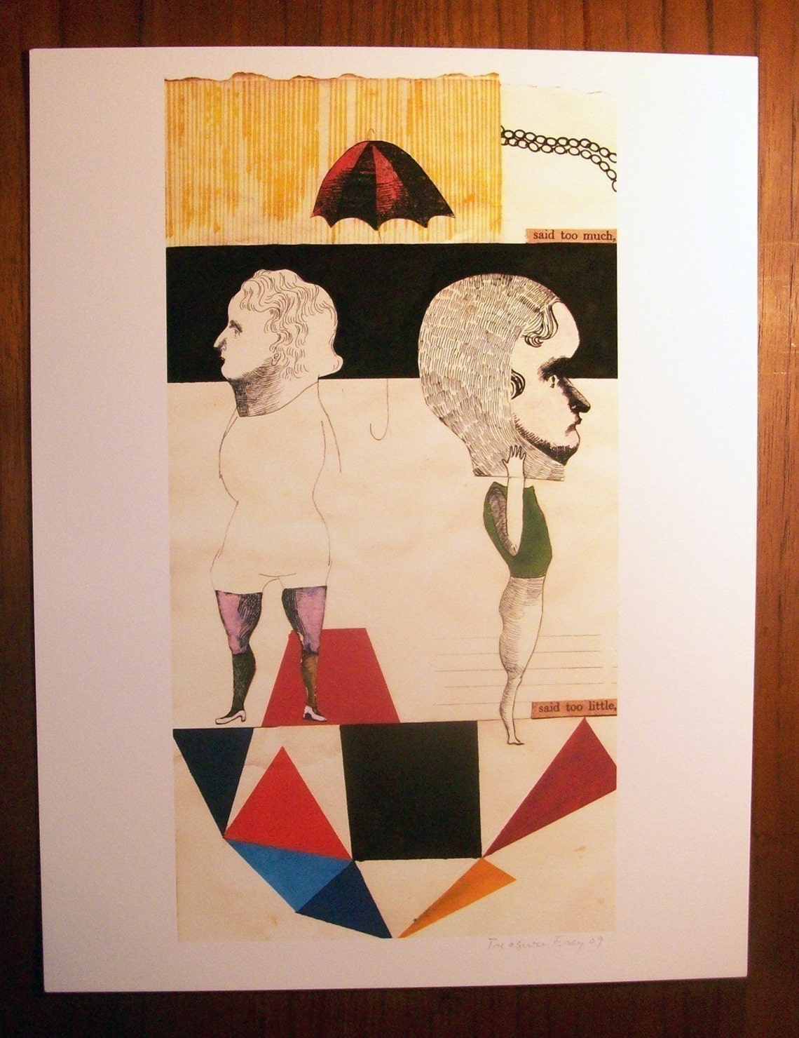 Archival art print said too much said too little Etsy