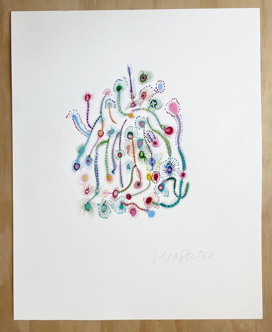Watercolor Rag Bouquet of Flowers , Original Watercolor Painting on Cotton Rag Paper ...