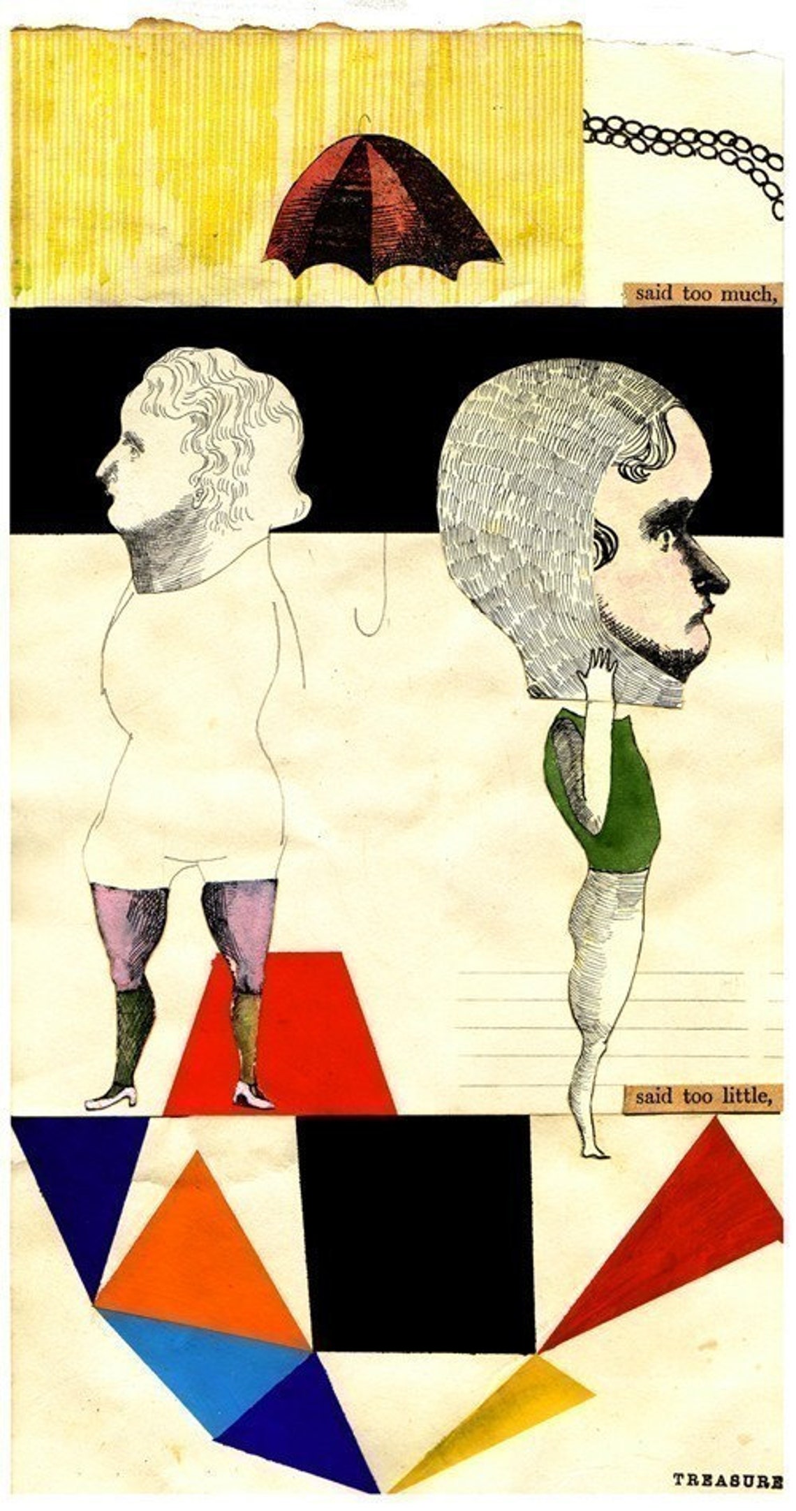 Archival art print said too much said too little Etsy