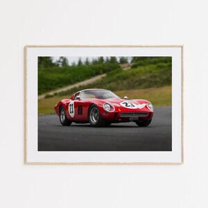 Ferrari 250 GTO Poster, Sport Car Print, Wall Art, Wall Decor, Car Lovers Gift, Car Enthusiasts Poster, Car Gift