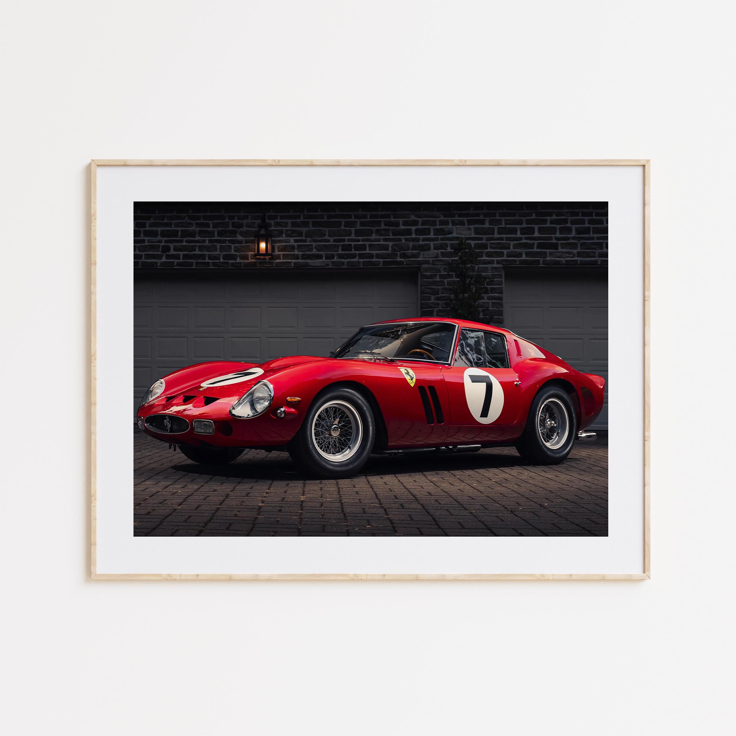 Ferrari 250 GTO Poster, Sport Car Print, Wall Art, Wall Decor, Car ...