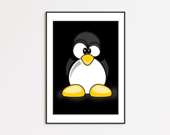 Penguin Poster, Penguin, Kids Room Poster, Kids Room Decor,  Wall Art, Bedroom Decor, Animal Poster, Gift, Office Decor, Birthday Gift