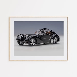 Bugatti Type 57 1938 Poster, Ausflugswagen-Druck, Wandkunst, Wanddekor, Autogeschenk für Autoliebhaber, Autogeschenk
