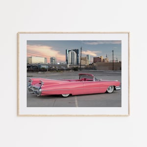 Pink Cadillac Eldorado Print, American Car, Automobile Photography, Automobile Decor, Wall Art, Vintage Car, Car Enthusiasts Art