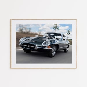 Jaguar E-Type Poster, 1961, Sportwagen Druck, Auto Poster, Wandkunst, Wanddekor, Auto Geschenk, Auto Enthusiasten Poster, Auto Geschenk