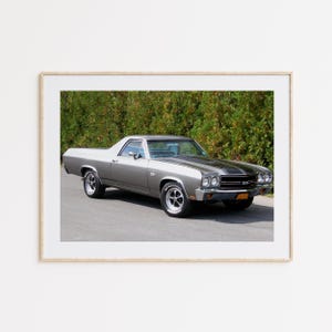 Chevrolet El Camino Ss 1970 Poster, Classic Cars, Coupe Pickup Truck, Wall Art, Wall Decor, Car Lovers Gift, Car Enthusiasts Poster,Car Gift