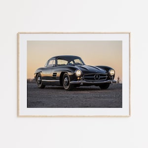 Mercedes 300 sl Poster, 1964, Retro Auto Druck, Wandkunst, Wanddekor, Auto Liebhaber Geschenk, Auto Enthusiasten Poster, Auto Geschenk