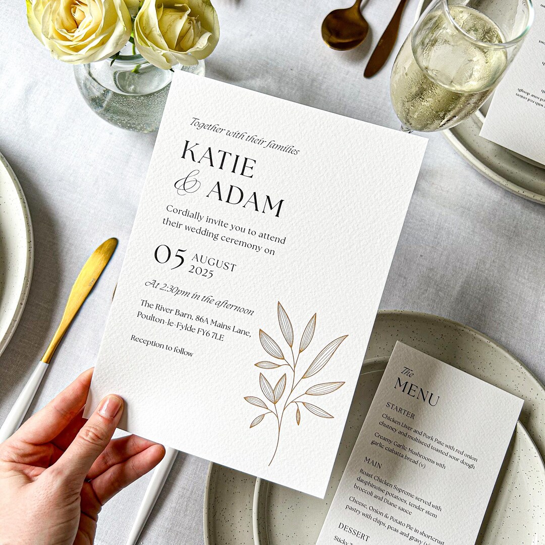 Personalised Printed Wedding Invitation – Custom Invitations on ...