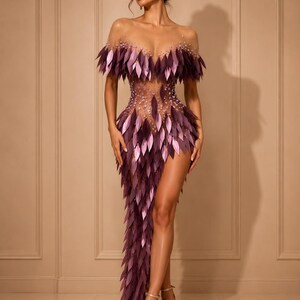feathered birthday dress Birthday Dress Women With Feathers
