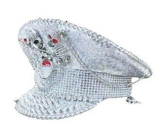 Steampunk Gunmetal Handcrafted Captain Hat Burningman  display picture 2