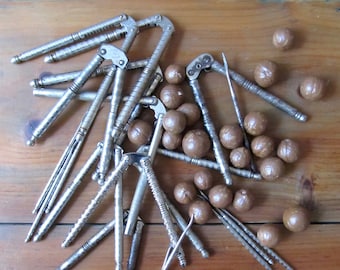 vintage metal nutcracker nut pick set rustic kitchen utensil crab cracker