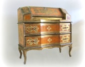 vintage Florentine drop leaf desk