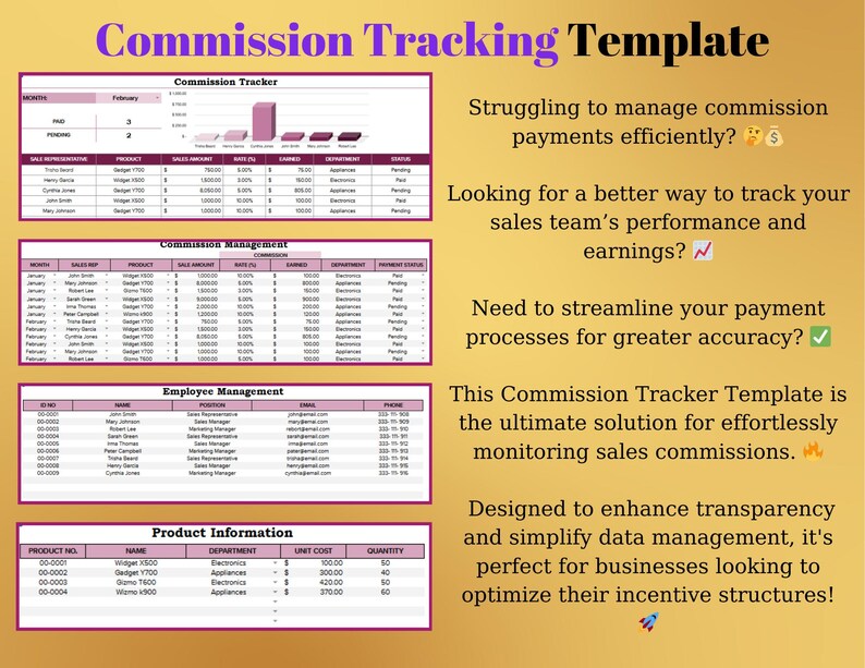Commission Tracking Template: Editable Google Sheets for Sales Teams ...