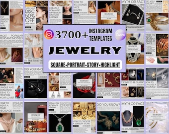 Jewelry Canva Templates: Social Media Kit (Digital Download)