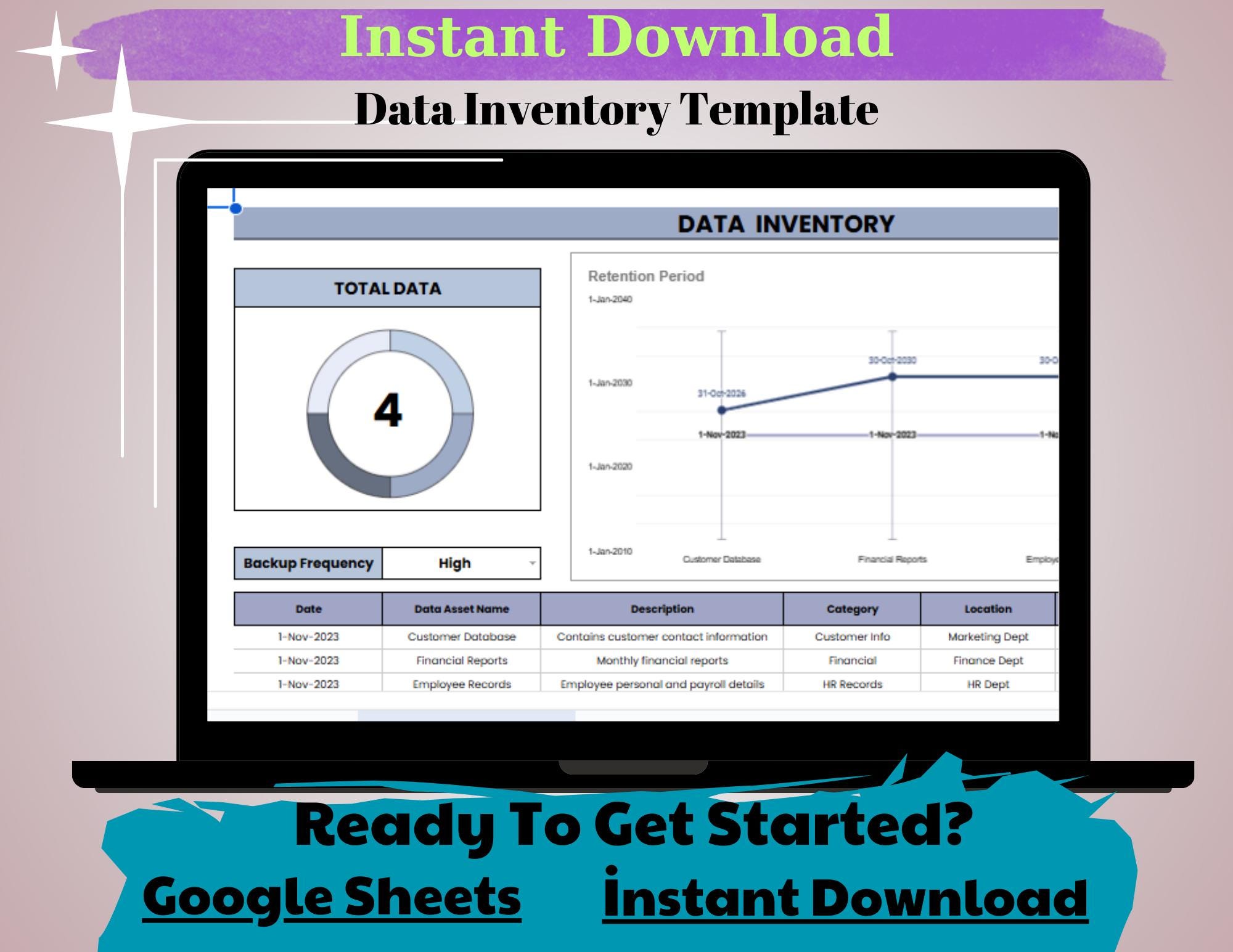 Data Inventory Template - Google Sheets | Easy & Customizable ...