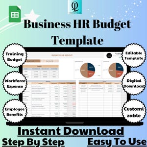 Business HR Budget Template, Editable Google Sheets, Digital Download for HR Financial Planning & Expense Management