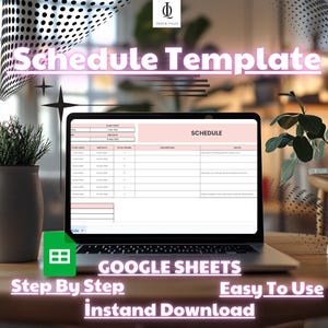 Schedule Template | Google Sheets | Easy to Customize | Organize Daily & Weekly Tasks | Manage Appointments and Deadlines |Productivity Tool