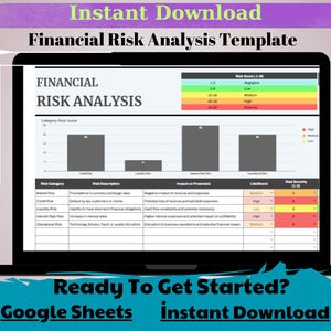 Financial Risk Analysis Template, Editable Google Sheets, Digital ...