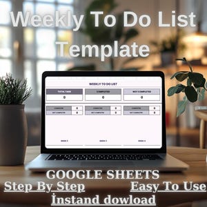 Weekly To Do List Template | Google Sheets | Organized Task Planner | Easy Customization | Track Weekly Goals & Tasks | Productivity Tool