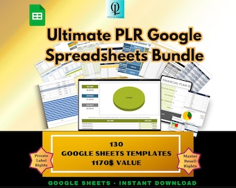 PLR-budgetplanerare: Google Sheets och Excel-mallar (digital nedladdning)