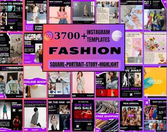 Fashion Canva Templates: Social Media Branding Kit (Digital Download)