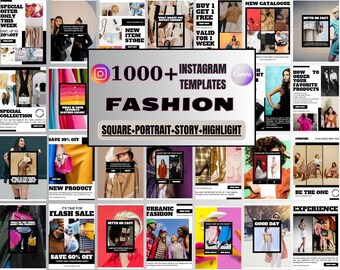 Fashion Instagram Templates: Social Media Kit (Canva Editable)