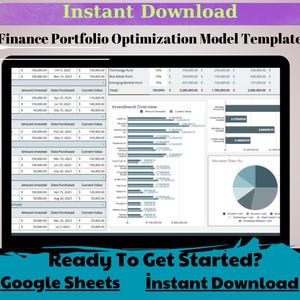 Finance Portfolio Optimization Model Template: Google Sheets Investment ...