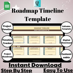 Road Map Timeline Vorlage | Plan&Track Projects|Anpassbar und einfach zu bedienen | Meilensteine sichtbar machen | Projektleitungs-Tool