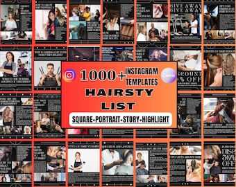 Hairstylist Canva Templates: Salon Social Media Kit (Digital Download)