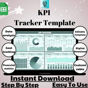 KPI Tracker Template: Business Metrics Dashboard (Digital Download)