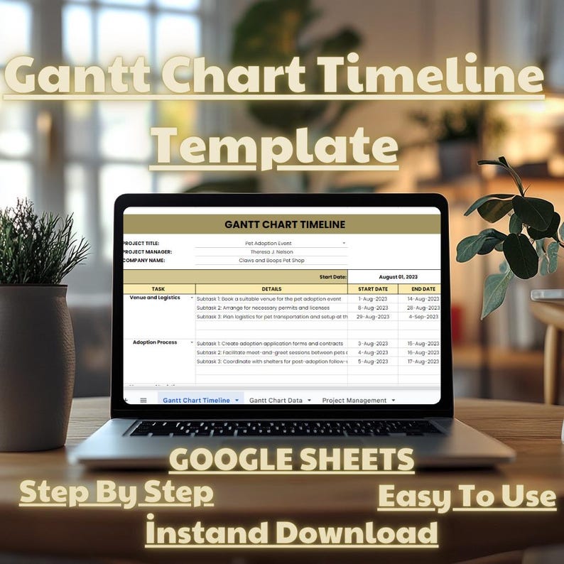 Gantt Chart Timeline Template Google Sheets visualize Project Timelines ...