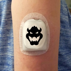 Bowser Vinyl Decal / Sticker x 4 - great for Insulin Pod - Omnipod - Diabetes - T1D - Laptop and more!