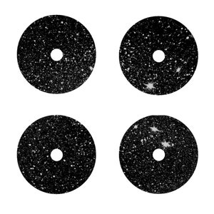 Black Shimmer Vinyl Sticker for FreeStyle Libre 1 or 2 Sensor - Set of 4