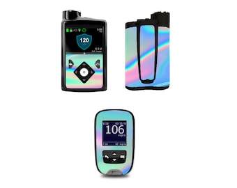 Iridescent Vinyl Decals for Pump / Meter / Strip Container (choose a set)- 770g & 780g - Diabetes - T1D - Medtronic